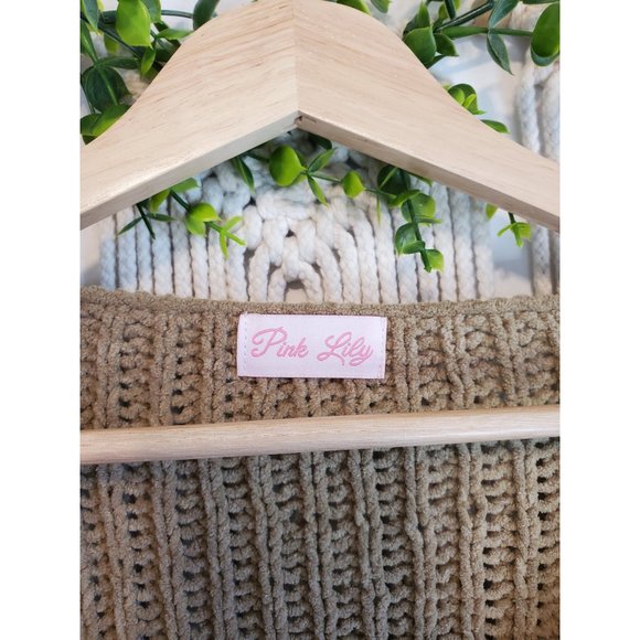 Pink Lily Green Chunky Knit Sweater - Picture 4 of 6